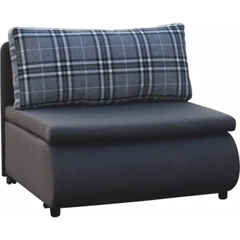 Křeslo Rozkládací křeslo Keny-šedé káro