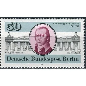 Poštovní známka Deutsche Bundespost Berlin (1981) MiNr. 639 ** - Berlín - západní - 250. narozeniny Karla Philipp von Gontard