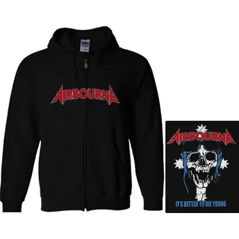 Pánská mikina mikina s kapucí a zipem Airbourne - It's Better To Die Young