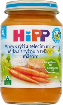 HiPP BIO Mrkev s rýží a telecím masem
