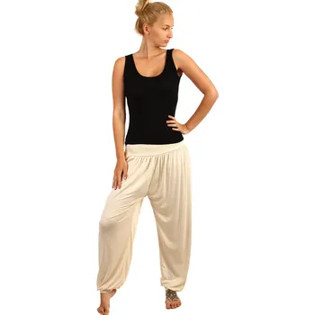 Dámské kalhoty TopMode Dámské dlouhé jednobarevné harémové kalhoty 227879