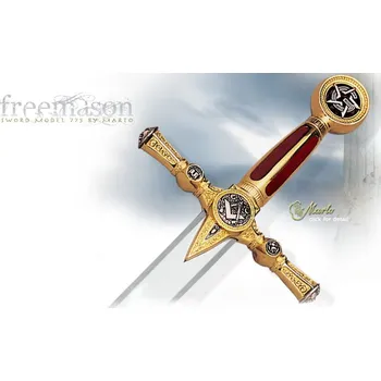 Replika zbraně Zednářský Meč Luxusní Zlatý