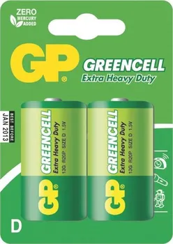 Článková baterie GP Baterie Greencell R20 (D, velké mono) blistr