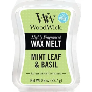 Svíčka Vonný vosk WoodWick 22 g Máta a bazalka
