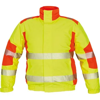CERVA Trila pilot bunda HV žlutá/oranžová, XL