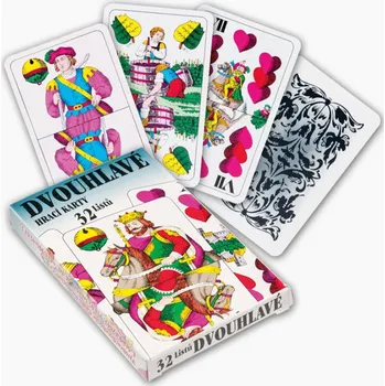 Pexeso Karty na mariáš dvouhlavé papírová krabička 220527