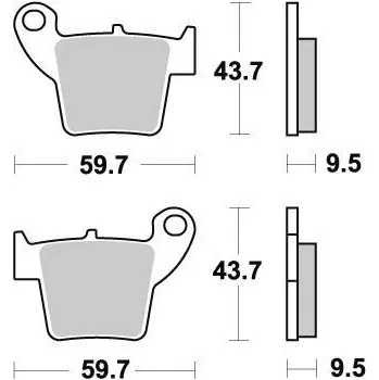 Brzda pro motocykl Sbs 777 CS Carbon Off Road