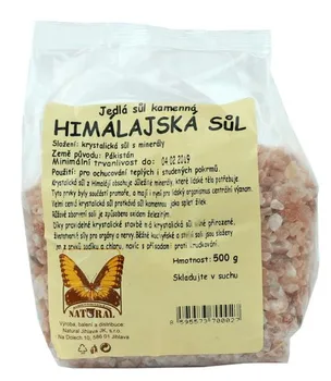 Kuchyňská sůl Natural Himalájská sůl růžová hrubá 500 g
