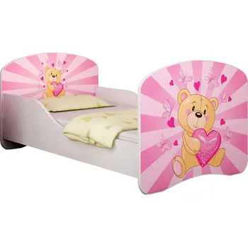 Dětská postel Dětská postel - Růžový Teddy medvídek 140x70 cm