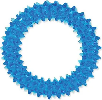 Hračka pro psa Dog Fantasy kroužek vroubkovaný modrý 7 cm