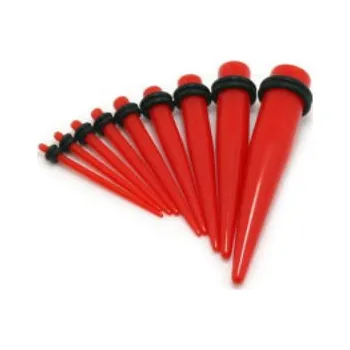 Piercing Šperky4U Akrylátový roztahovák do ucha červený - EP1020-10