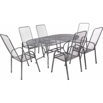 Zahradní sestava UNIKOV Steel Olivie 1+6 190x105 cm