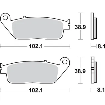 Brzda pro motocykl Sbs 183 HF Ceramic Street
