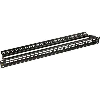Patch panel 19" modulární neosazený high-density patch panel Solarix 24 portů 0,5U SX24HDM-0-STP-SL-UNI