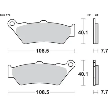 Brzda pro motocykl Sbs 176 HF Ceramic Street