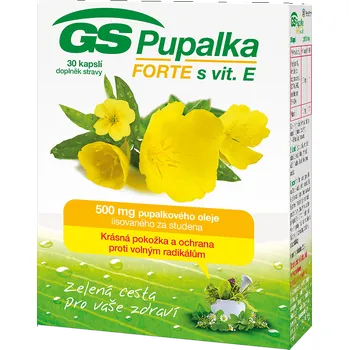 Přírodní produkt Green Swan Pharmaceuticals Pupalka Forte s vitamínem E, 30 cps.