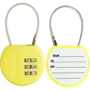 Master Lock 4671EURDCOL Visací zámek pro zavazadla, žlutý