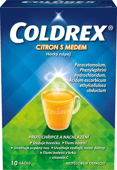 Lék na kašel, rýmu a nachlazení Coldrex Horký nápoj citron s medem 10 sáčků