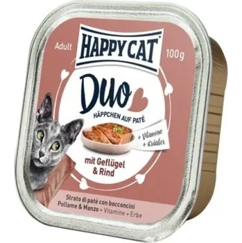 Krmivo pro kočku Happy Cat Duo Menu drůbež/hovězí 100 g