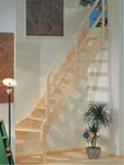 Mlynářské schody DOLLE NORMANDIA se zatočením vpravo smrk 352.5cm