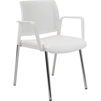 Jednací židle ALBA konferenční židle KENT PROKUR síť, bílý plast