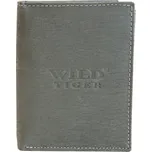Šedá pánská kožená peněženka Wild Tiger (AM-28-123) na výšku