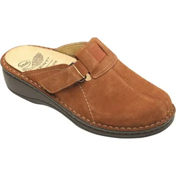 Dámská zdravotní obuv DORNY - hnědá domácí obuv