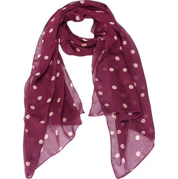 Šála červená letní s puntíky, styl Polka