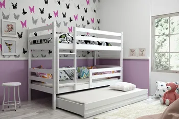 Dětská postel BMS Group Eryk 3 200 x 90 cm bílá/bílá