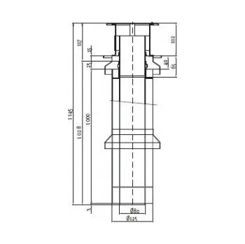Kouřovod S4 Sestava komínová Ø 80/80, 1 m, oddělené odkouření Ø 80mm