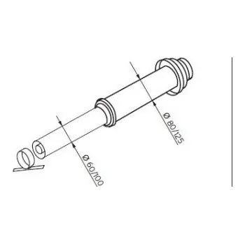 Kouřovod Sestava komínová Ø 60/100, 1 m, pro kondenzační kotle souosé odkouření Ø 60/100 mm