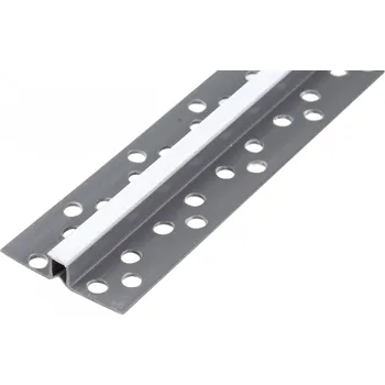 Stavební profil Dilatační profil pvc krátka základnice světle šedý 8mm 2,5m