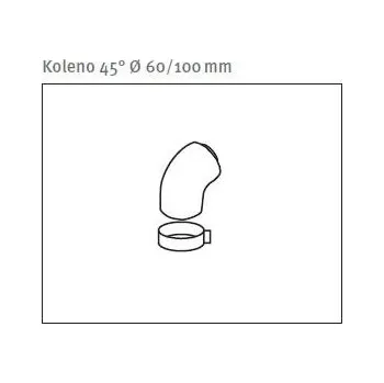 Kouřovod Koleno 45° Ø 60/100 mm