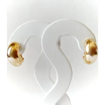 Náušnice Klipsy v lesklém zlatém povrchu