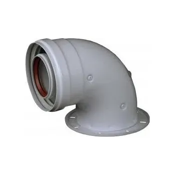Kouřovod REGULUS Koleno s přírubou, odběrnými místy 60/100 PP, plastové, pro kondenzační kotle
