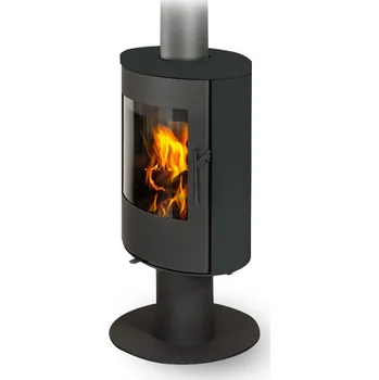 Krbová kamna ROMOTOP EVORA T 01 keramika černá lesklá 49000