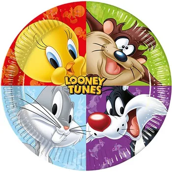 Party nádobí LOONEY TUNES talířky 8 ks, 23 cm