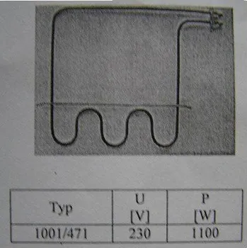 Příslušenství pro sporák ZANUSSI topné spirály - topné těleso ZANUSSI spodní
