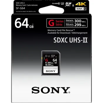 Paměťová karta Sony SDXC 64 GB Class 10 UHS-II U3 (SF-G64)