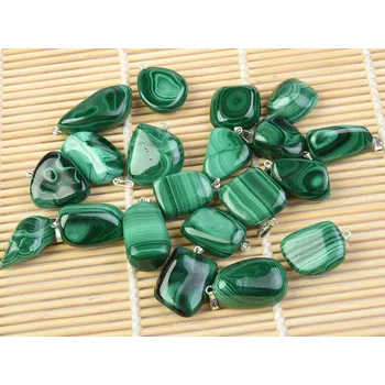 Přívěsek Malachit troml přívěsek nepravidelný tvar Ag úchyt