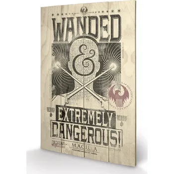 Obraz Dřevěný obraz Fantastická zvířata a kde je najít - Extremely Dangerous