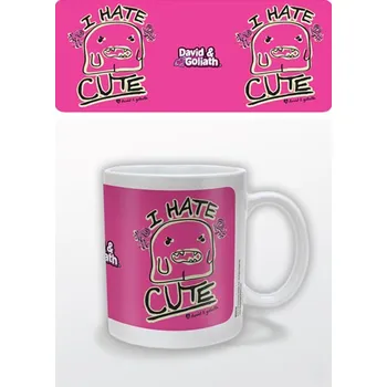 Hrnek Humor - I Hate Cute, David & Goliath