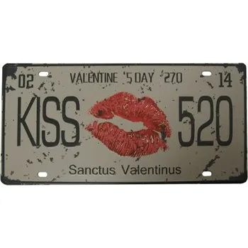 Plechová cedule Kiss Valentine Day plechová cedule