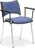 B2B Partner Smart konferenční židle chromované nohy s područkami, modrá