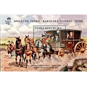 Poštovní známka Česká pošta (2008) A 574 ** - Česká republika - Poštovní dostavník - spěšná pošta Vídeň - Brno