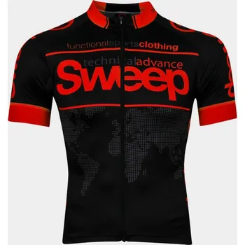 cyklistický dres Cyklistický dres Sweep RACE D026 black/red Varianta: M