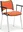 B2B Partner Smart konferenční židle chromované nohy s područkami, oranžová