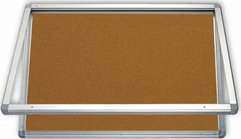 2x3 Vitrína korková s horizontálním otevíráním 70 x 53 cm