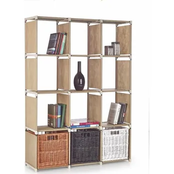 regál Halmar Metro 12 potažená ocel béžová