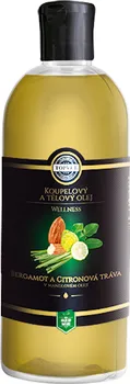 Koupelový olej Topvet Bergamot a citronová tráva v mandlovém oleji 500 ml